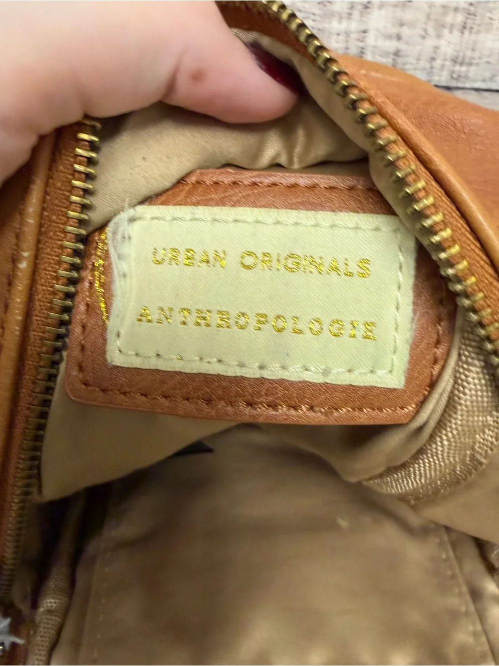 Urban Originals Anthropologie Brown Leather Crossbody Sling Bag